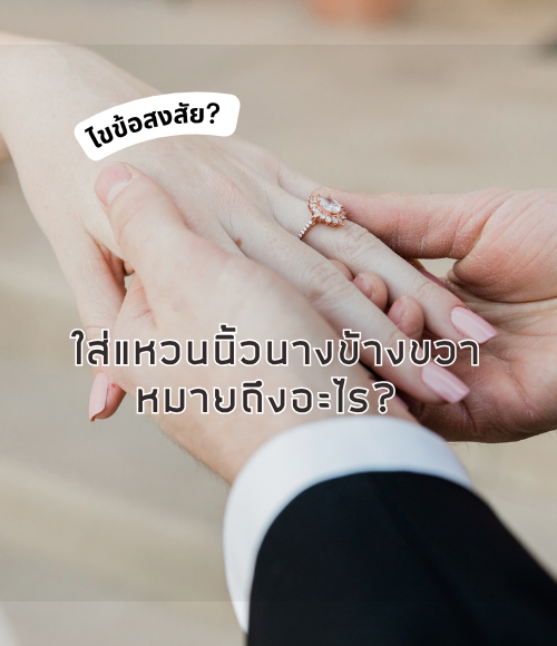ใส่แหวนนิ้วนางข้างขวา